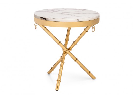 Журнальный столик Monika 50х55 marble / gold