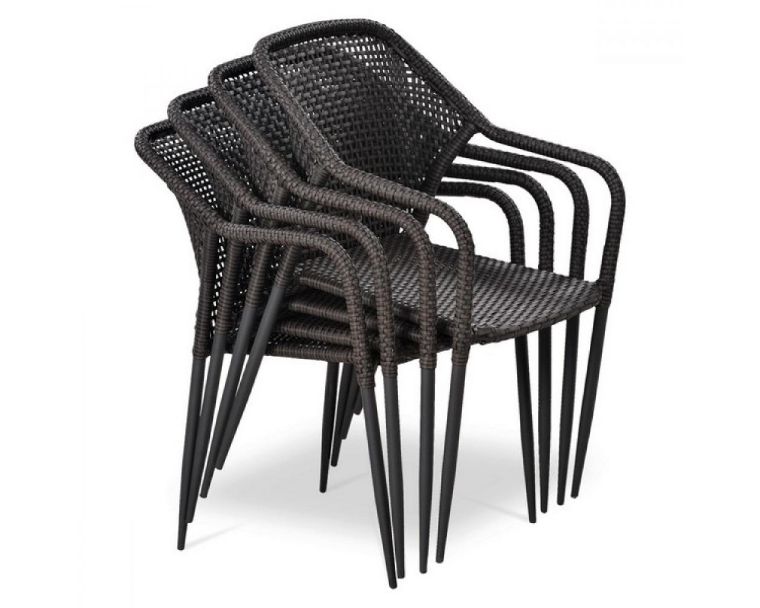 Плетеное кресло из искусственного ротанга Y35-W2390 Brown