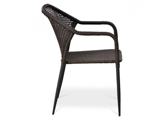 Плетеное кресло из искусственного ротанга Y35-W2390 Brown