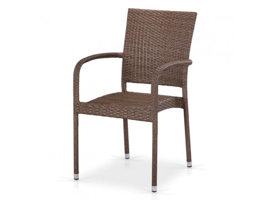 Плетеный стул из искусственного ротанга Y376B-W773 Brown