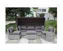Диван-трансформер из искусственного ротанга AFM-320G Grey