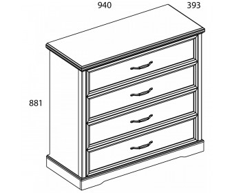 Спальный гарнитур TOSCANA NEW (кр.160, шк. 2дв, 2 тумбы, комод)