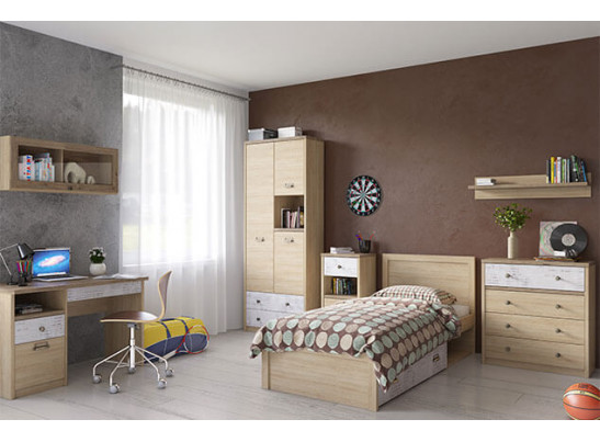 Кровать 90/D2, DIESEL , цвет дуб мадура/энигма