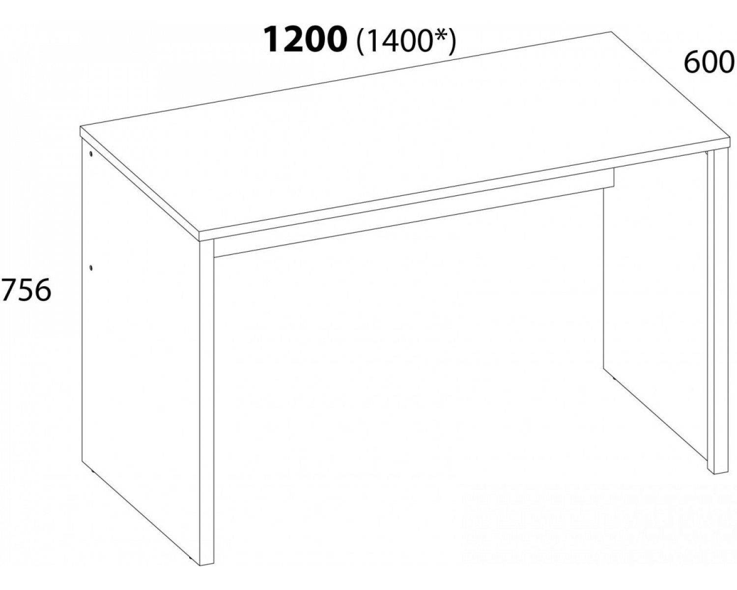 DOORSET, Стол письменный 120. Цвет ДУБ НАВАРРА