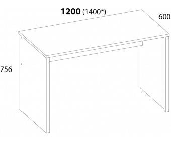DOORSET, Стол письменный 120. Цвет ДУБ НАВАРРА