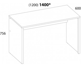 DOORSET, Стол письменный 140. Цвет ДУБ НАВАРРА