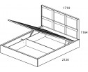 Кровать HELENA 160 с подъемником. Цвет КАМИЛЛА 06