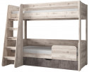 Кровать двухъярусная, JAZZ, цвет Каштан найроби/Оникс