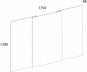 MODERN, Панель стеновая 175. Цвет ДУБ НАВАРРА
