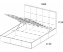 MODERN, Кровать 160 М с подъемником. Цвет ПЕРС ЖЕМЧУГ/LOFT GREY