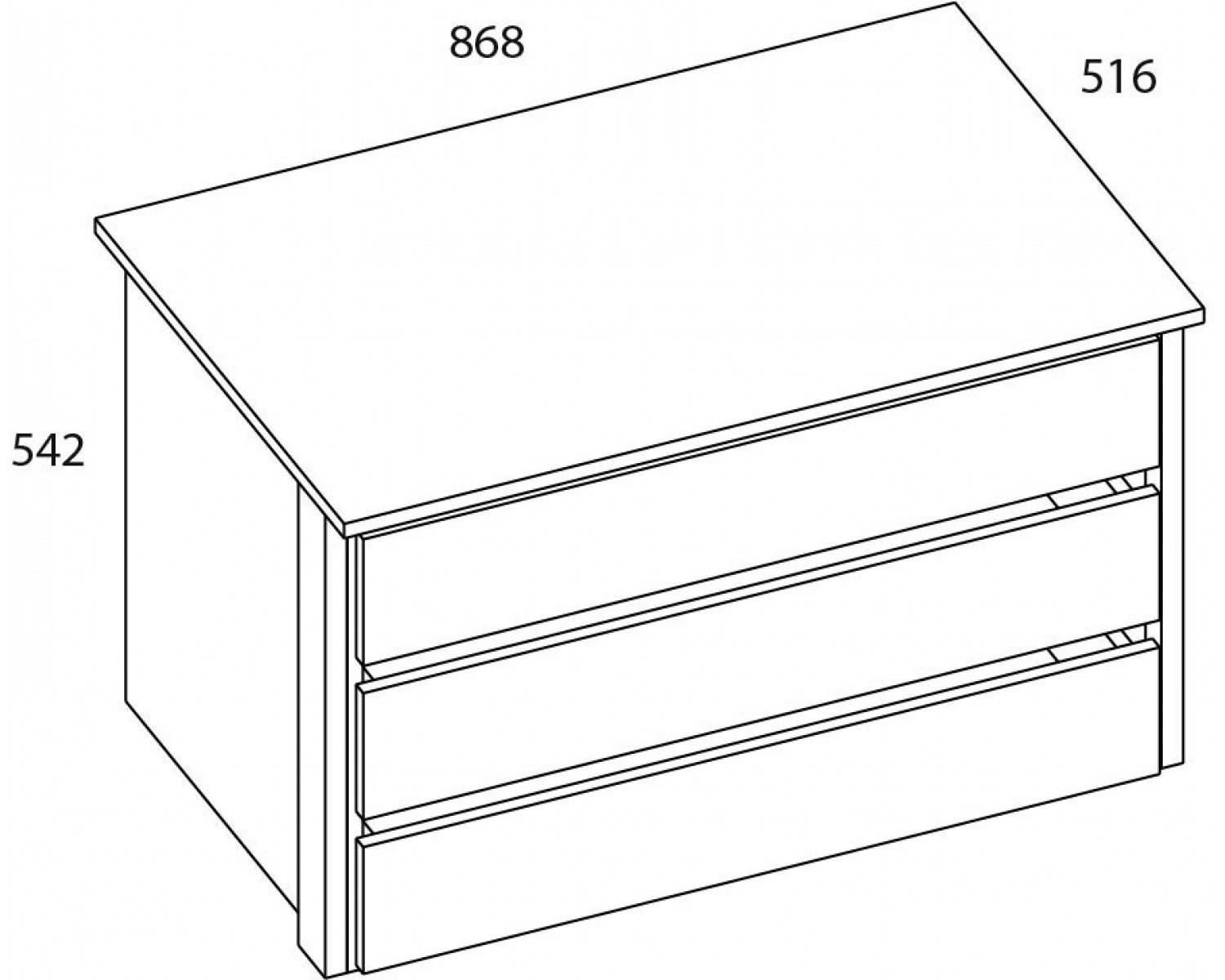 MODERN, Комплект ящиков 3S. Цвет ПЕРСИДСКИЙ ЖЕМЧУГ