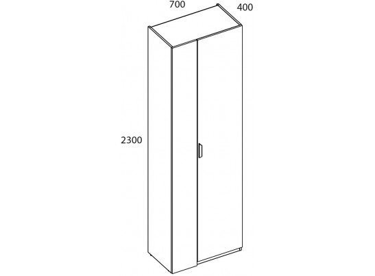 MODERN, Шкаф 1D/K70. Цвет ПЕРСИДСКИЙ ЖЕМЧУГ