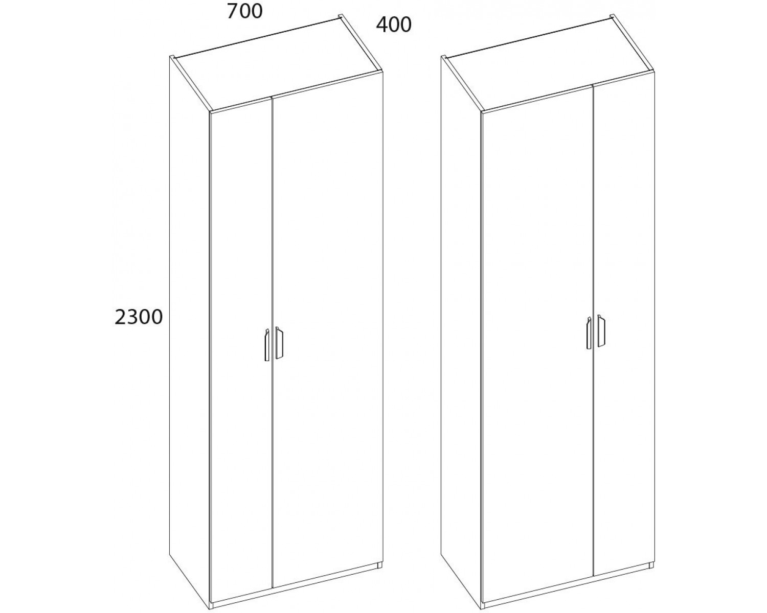MODERN, Шкаф 2D/70 Z. Цвет ПЕРСИДСКИЙ ЖЕМЧУГ