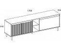 MONA Тумба RTV 3D2N. Цвет ГЛИНЯНЫЙ СЕРЫЙ