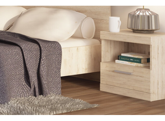 Тумба прикроватная 1S, OSKAR , цвет дуб Санремо