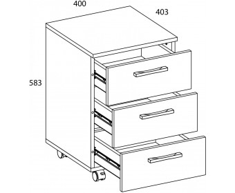 Тумба 3S, OSKAR , цвет дуб Санремо