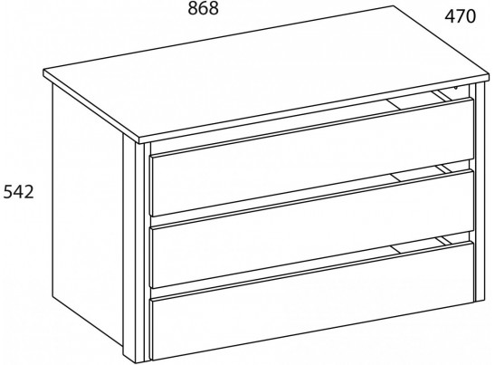 SIMPLE, Комплект ящиков 3S. Цвет БЕЛЫЙ