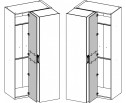 SIMPLE, Шкаф угловой 1DG. Цвет БЕЛЫЙ / МОНТЕ / ДЖЕЛАТО