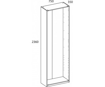 TETRA Корпус шкафа 75/236/35. Цвет ПЕРСИДСКИЙ ЖЕМЧУГ