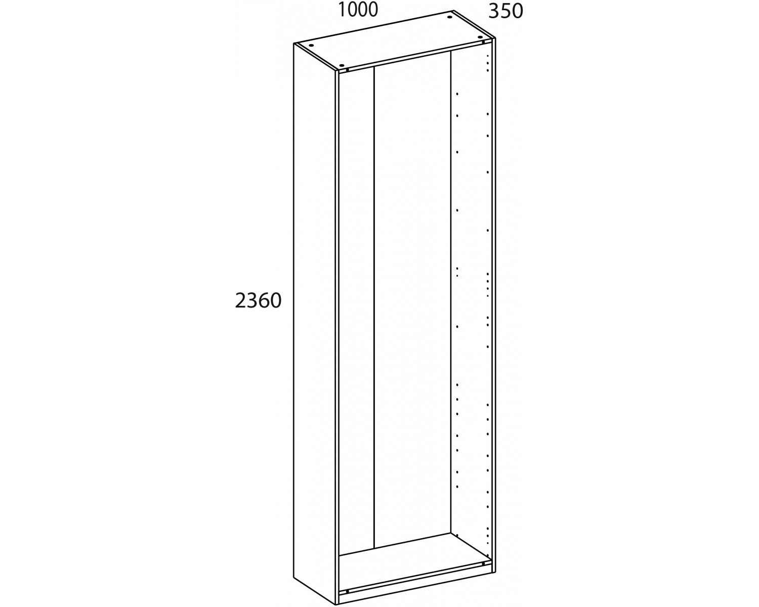 TETRA Корпус шкафа 100/236/35. Цвет ПЕРСИДСКИЙ ЖЕМЧУГ