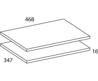 TETRA Комплект полок 50/35. Цвет ПЕРСИДСКИЙ ЖЕМЧУГ