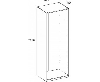 TETRA Корпус шкафа 75/215/56. Цвет ПЕРСИДСКИЙ ЖЕМЧУГ