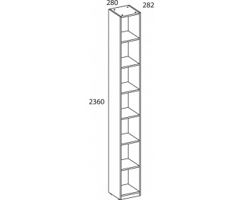TETRA Стеллаж 236. Цвет ПЕРСИДСКИЙ ЖЕМЧУГ