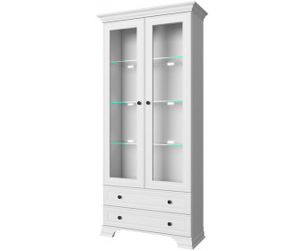 TIFFANY, Шкаф с витриной 2V2S (Белый)