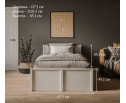 Кровать Эва белый LOZ120x200