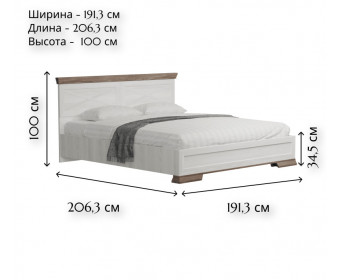 Кровать Марсель ясень снежный LOZ180x200