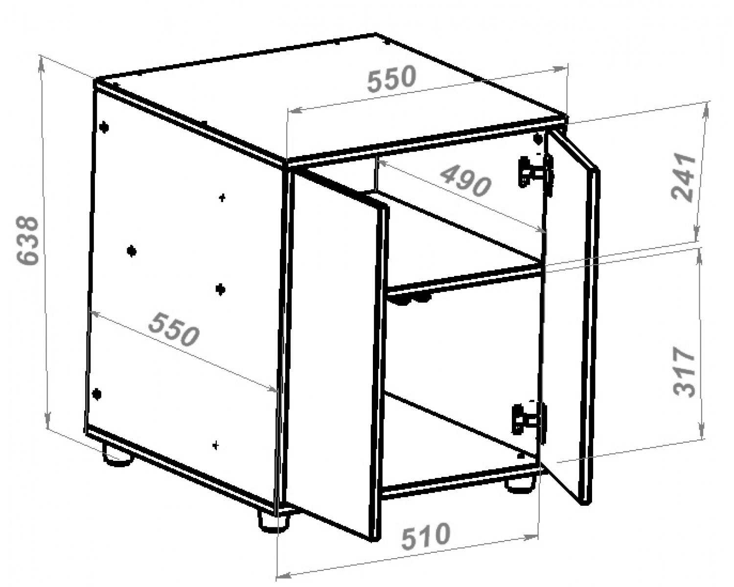 Тумба с дверцами Modul 9