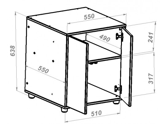 Тумба с дверцами Modul 9