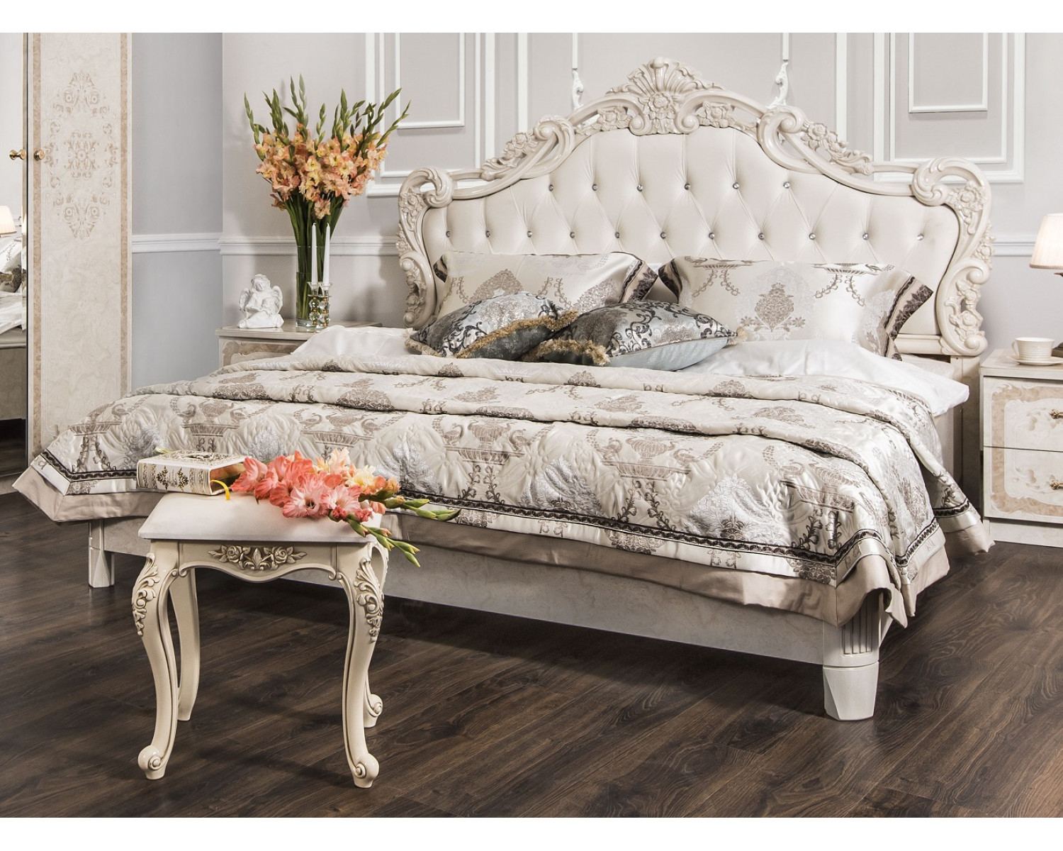 Кровать Патрисия 160x200 см крем корень глянец