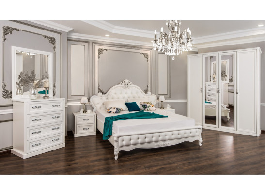 Мишель секция 2-ств без зеркал белый матовый