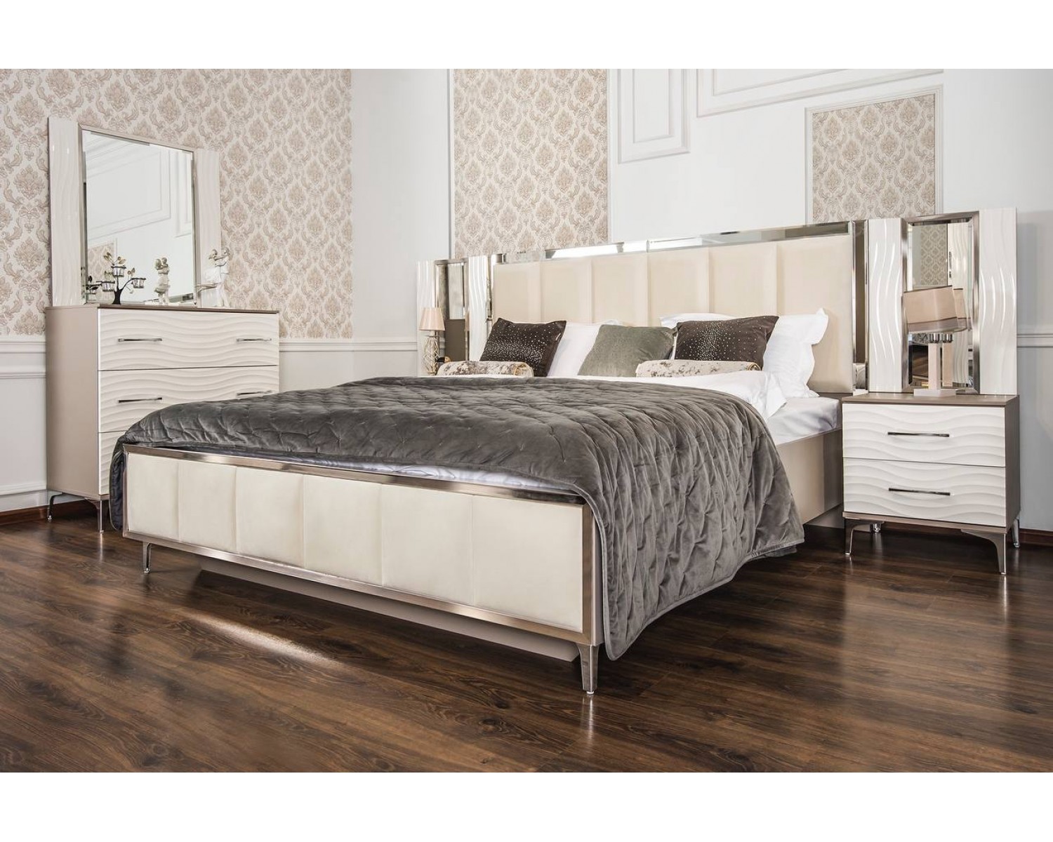 Кровать Гравита 160x200 см белый глняец