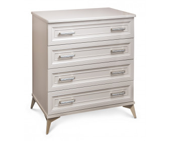 Комод Нонна 4 ящика бежевый глянец