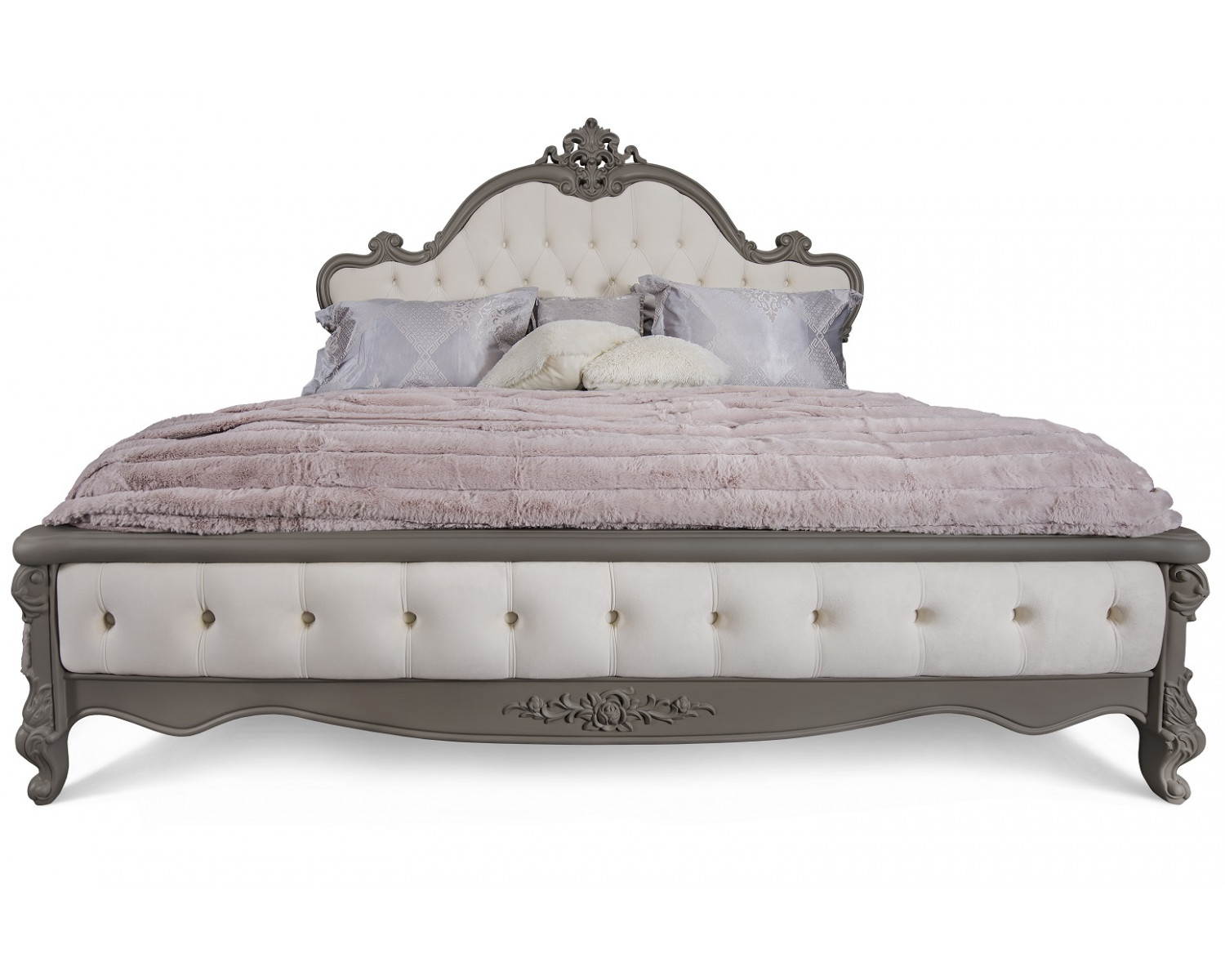 Кровать Мишель Лайт 180x200 см серый камень
