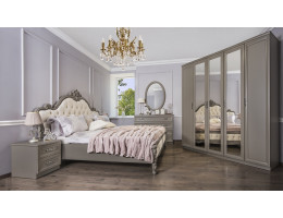 Спальня Мишель Лайт 5-дверная 180x200 серый камень