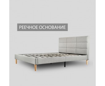 Кровать Milana 140х200 см серый