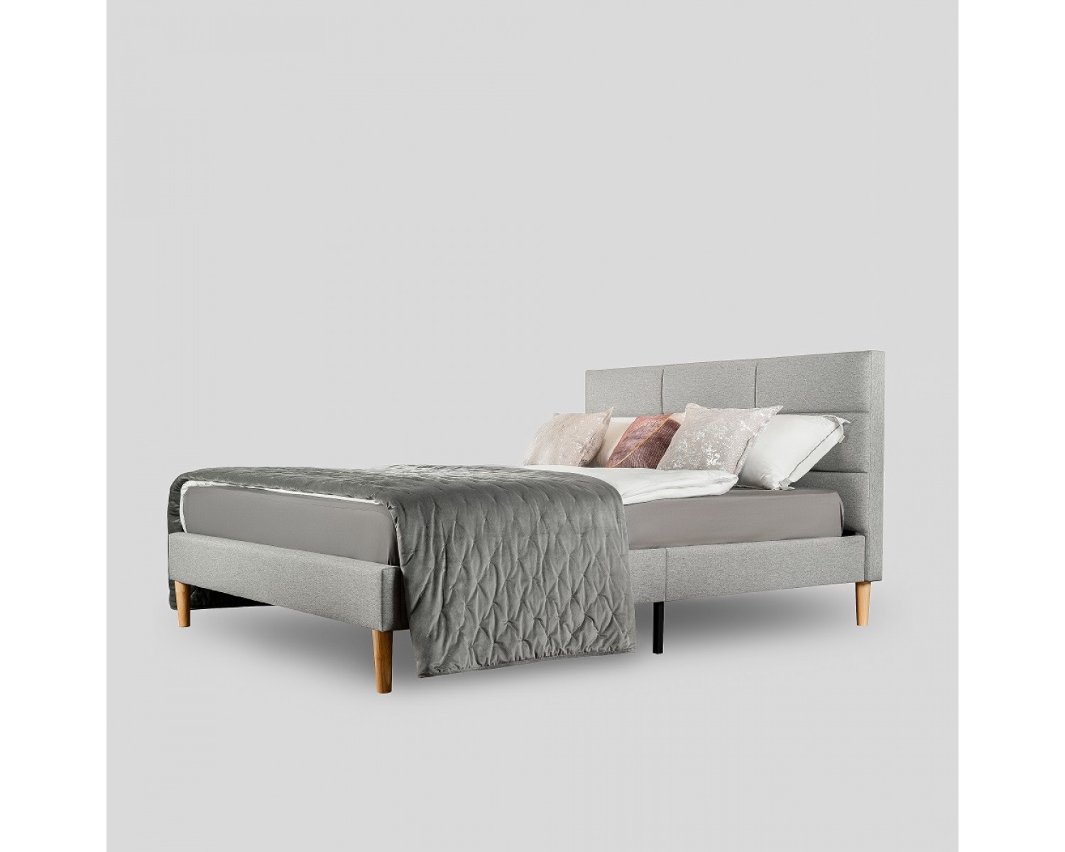 Кровать Milana 160х200 см серый