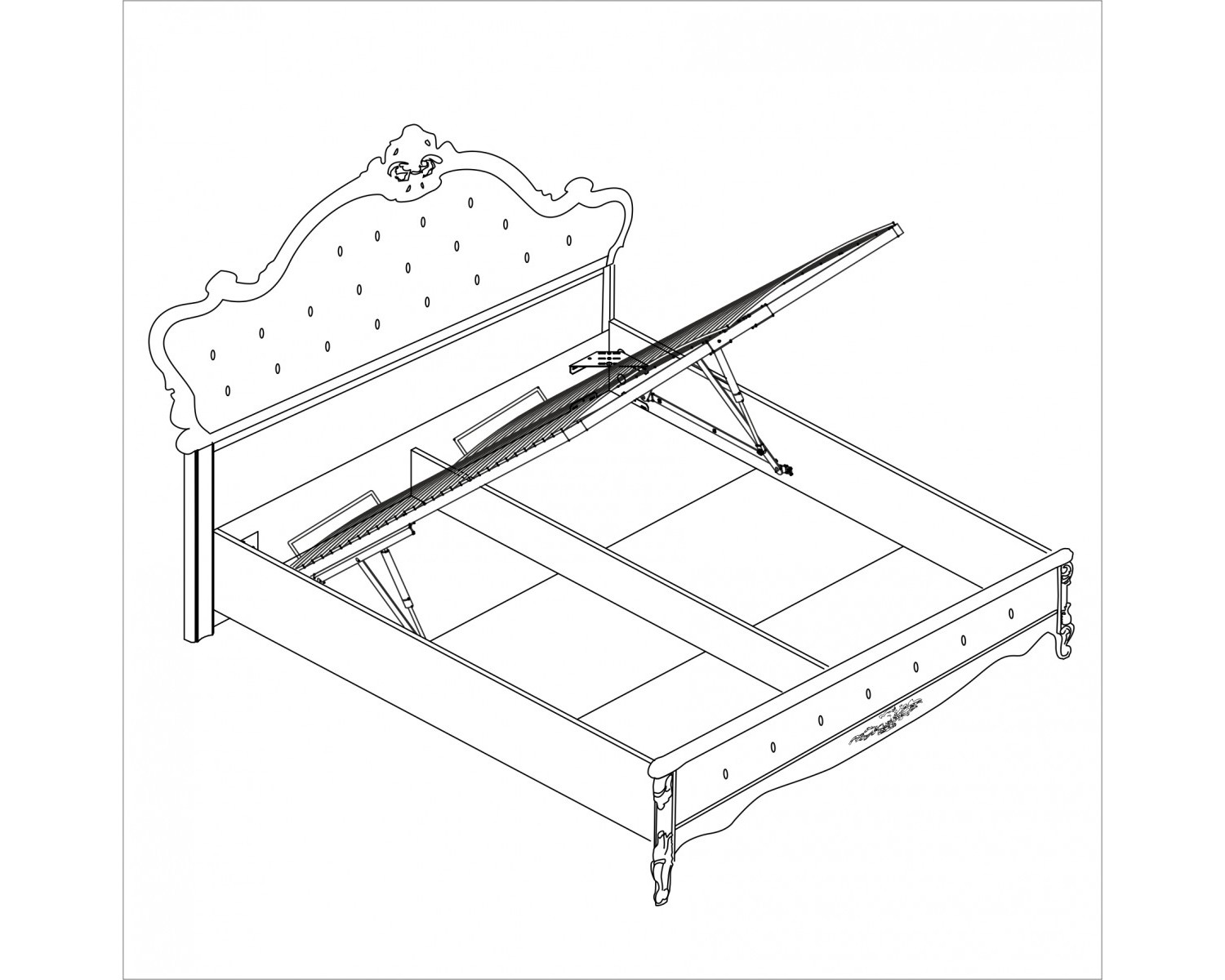 Кровать Мишель 160x200 см белый матовый