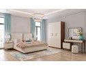 Кровать Мия 160x200 фасад крем, корпус караваджо