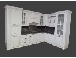 Кухня Кальяри Бьянка 39 (3,5*2,3 м) белый матовый