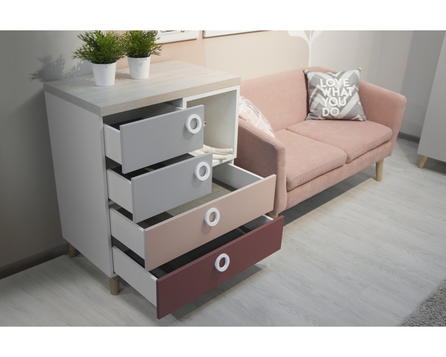 Модульная система подростковая SMARTY PINK