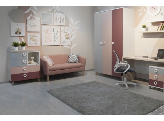 Модульная система подростковая SMARTY PINK