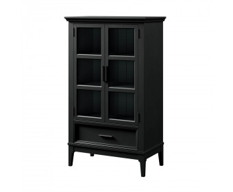 Шкаф для посуды «Квадро-С» 21 из массива сосны (Блэк 9)