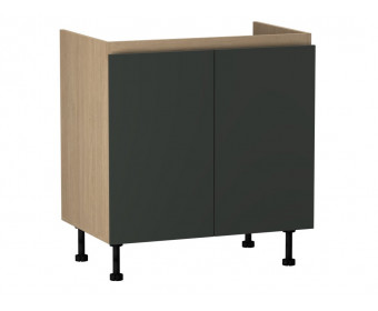 Стол под мойку СМ-80, Женева Дуб Палермо/Зеленый матовый