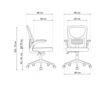 Компьютерное кресло Konfi dark gray / white