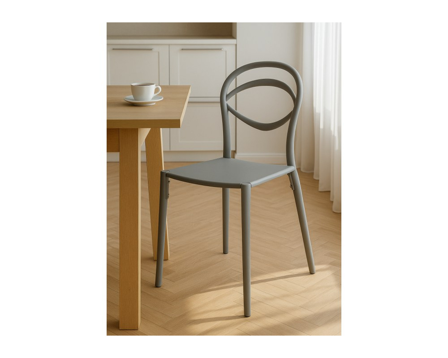 Пластиковый стул Simple gray