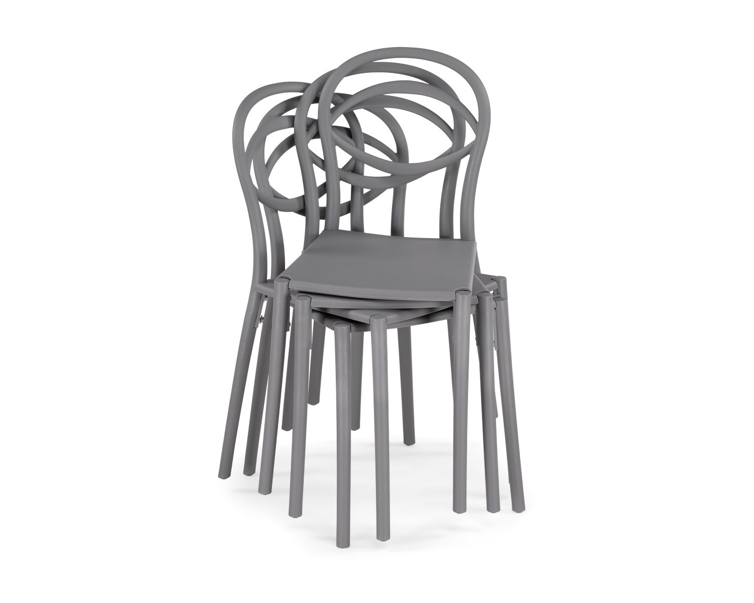 Пластиковый стул Simple gray